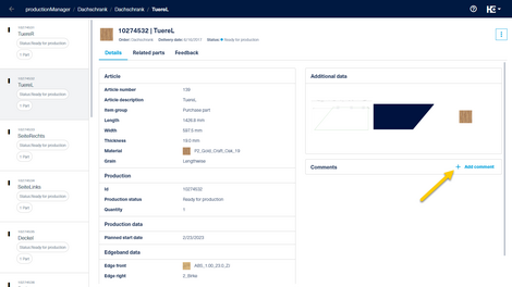 Comments can be added in productionAssist and productionManager.  Comments can be added in productionAssist and productionManager.