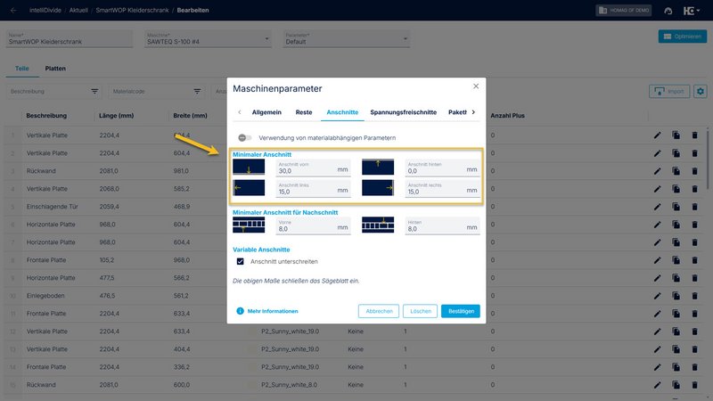 Das Anschnittmaß kann ab sofort für jede Seite separat definiert werden.