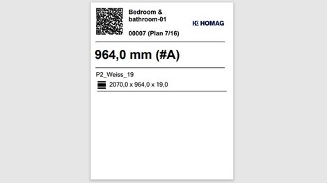 Beispiel eines Streifenetiketts