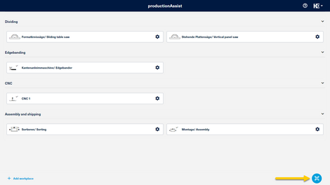 A new scan button is now available in the workstation overview in productionAssist.