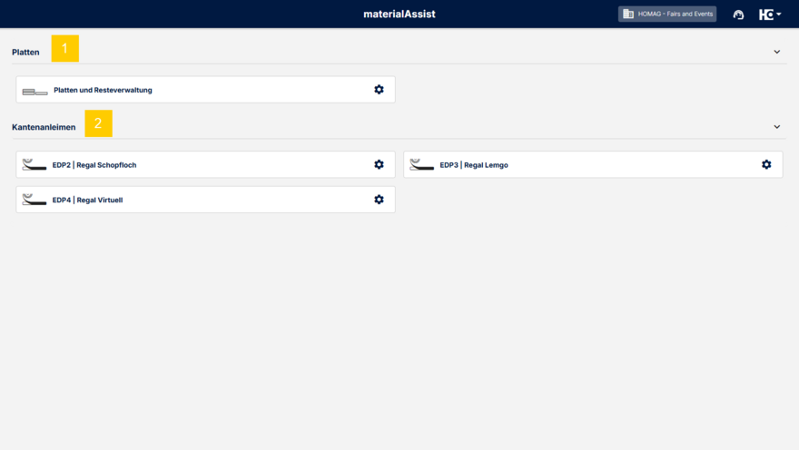 Unterscheidung materialAssist Boards und materialAssist Edge