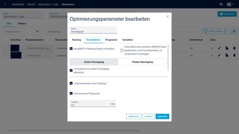 Einstellungen zum Formatier-Makro in intelliDivide Einstellungen zum Formatier-Makro in intelliDivide