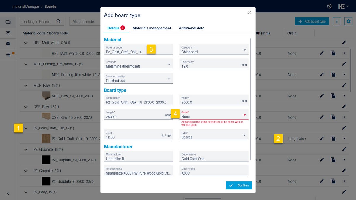Material groups in materialManager will now be validated for grain patterns homag docs