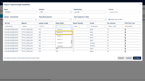 Variablen aus Stückliste einem MPR-Programm zuweisen