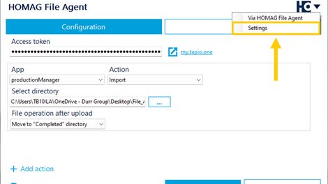Automatic update of the HOMAG File Agent possible again!