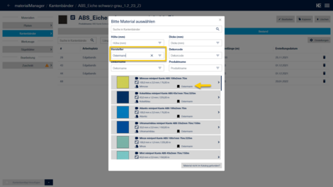Kantenbandstammdaten des Herstellers Ostermann jetzt im Katalog verfügbar 