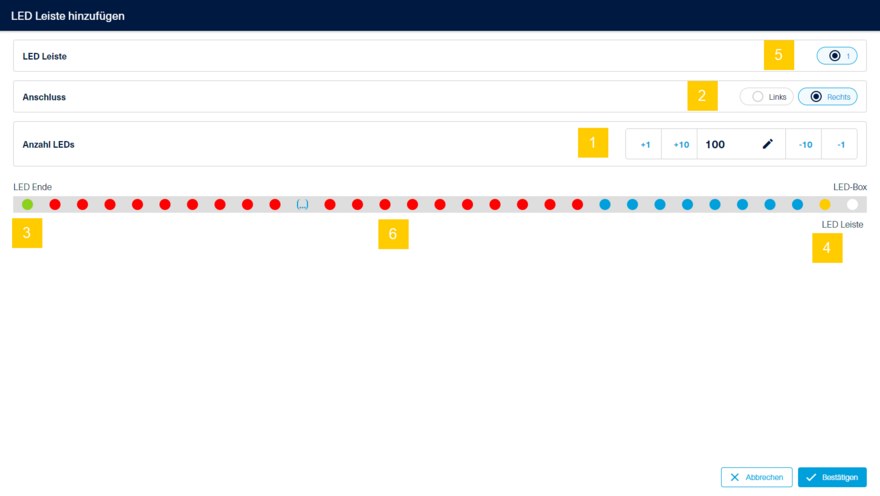 Konfiguration einer LED-Leiste