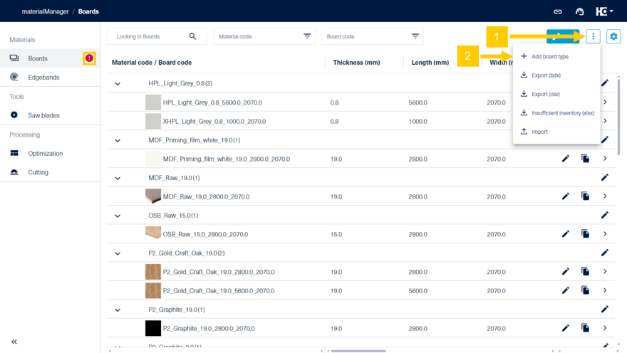 Add a new material type when there are errors in your data