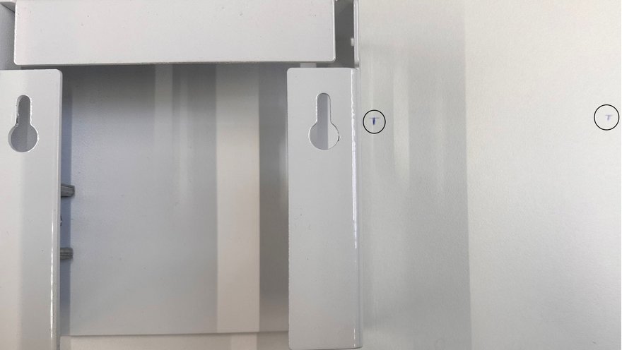 Bohrlöcher anzeichnen.