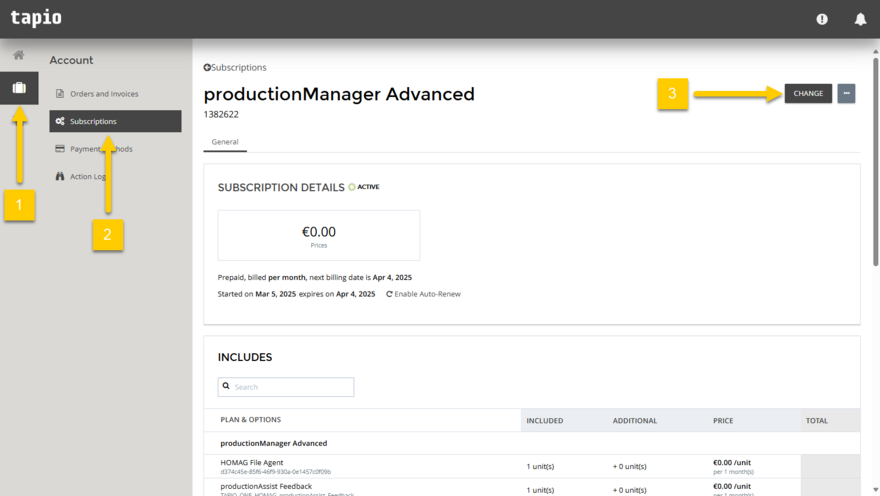 Manage your subscriptions