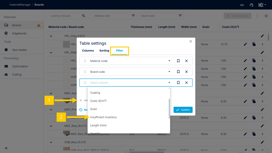 Adding "Insufficient inventory" as a filter