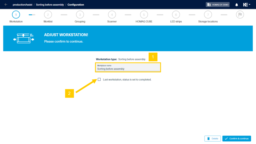 Assigning the name and option as the last workplace