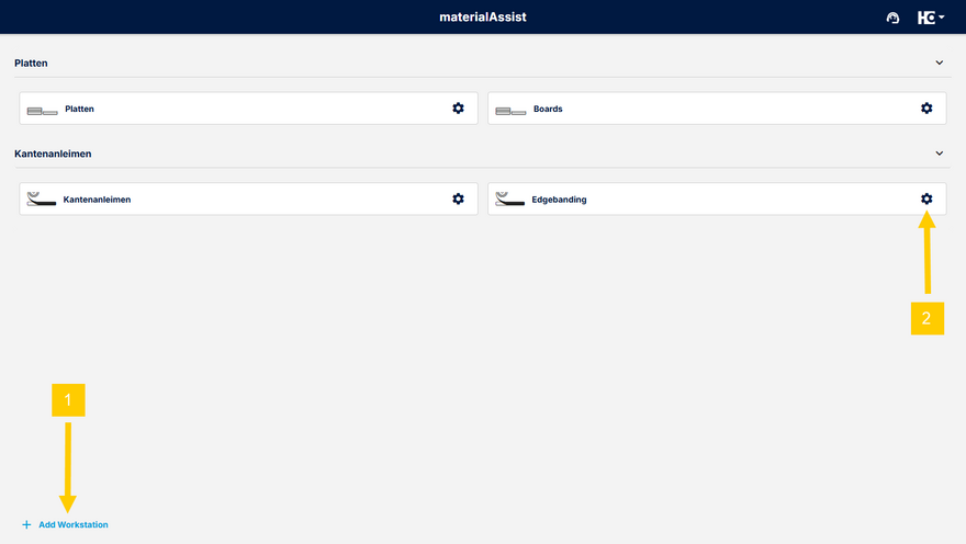 Starting the configuration