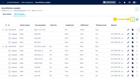Collapse the bill of materials by one level (1). Collapse the bill of materials by one level (1).
