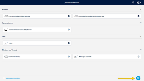 In der Arbeitsplatzübersicht im productionAssist steht ab sofort ein neuer Scan-Button zur Verfügung.