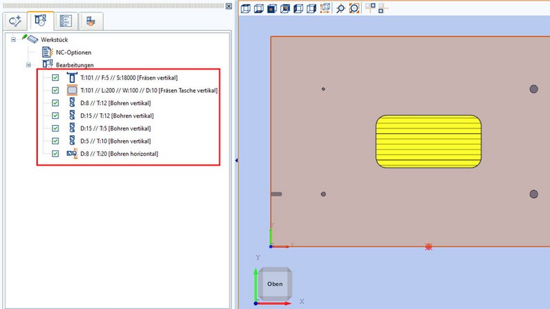 woodWOP 8.1 Zusatzparameter bei Makronamen