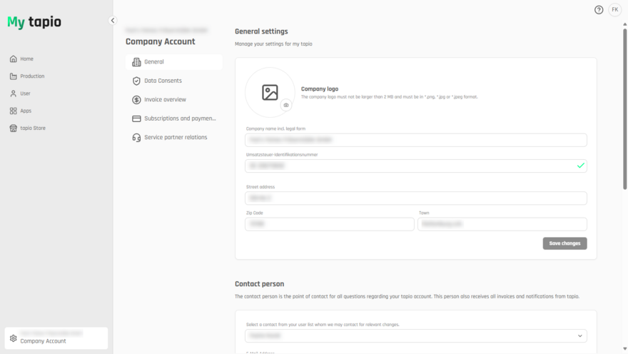 General settings